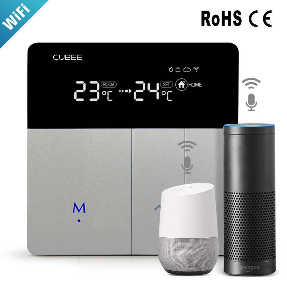 
Red Dot Design Award Alexa-Enabled Tuya WIFI HVAC Water Heating Wifi Thermostat 