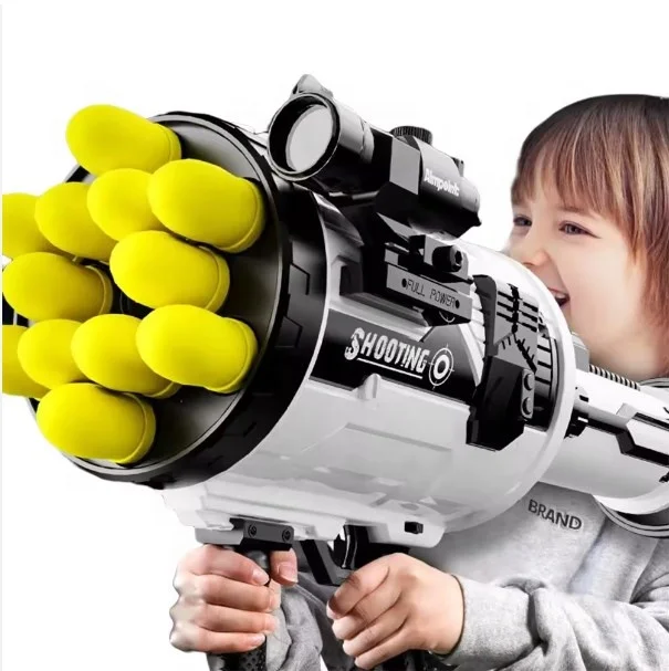 12 разорвных минометов электрическая ракетная установка мягкая пуля имитация миномета Gatling для детей