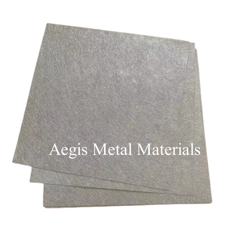 0.3-0.8mm thickness 99.98% pure nickel 20um 40 100 120 micron sintered nickel fiber felt