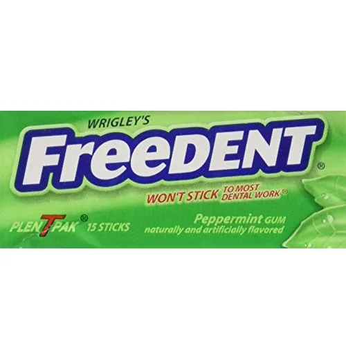 Жевательная резинка FREEDENT с перечной мятой 15 шт. (12 упаковок)