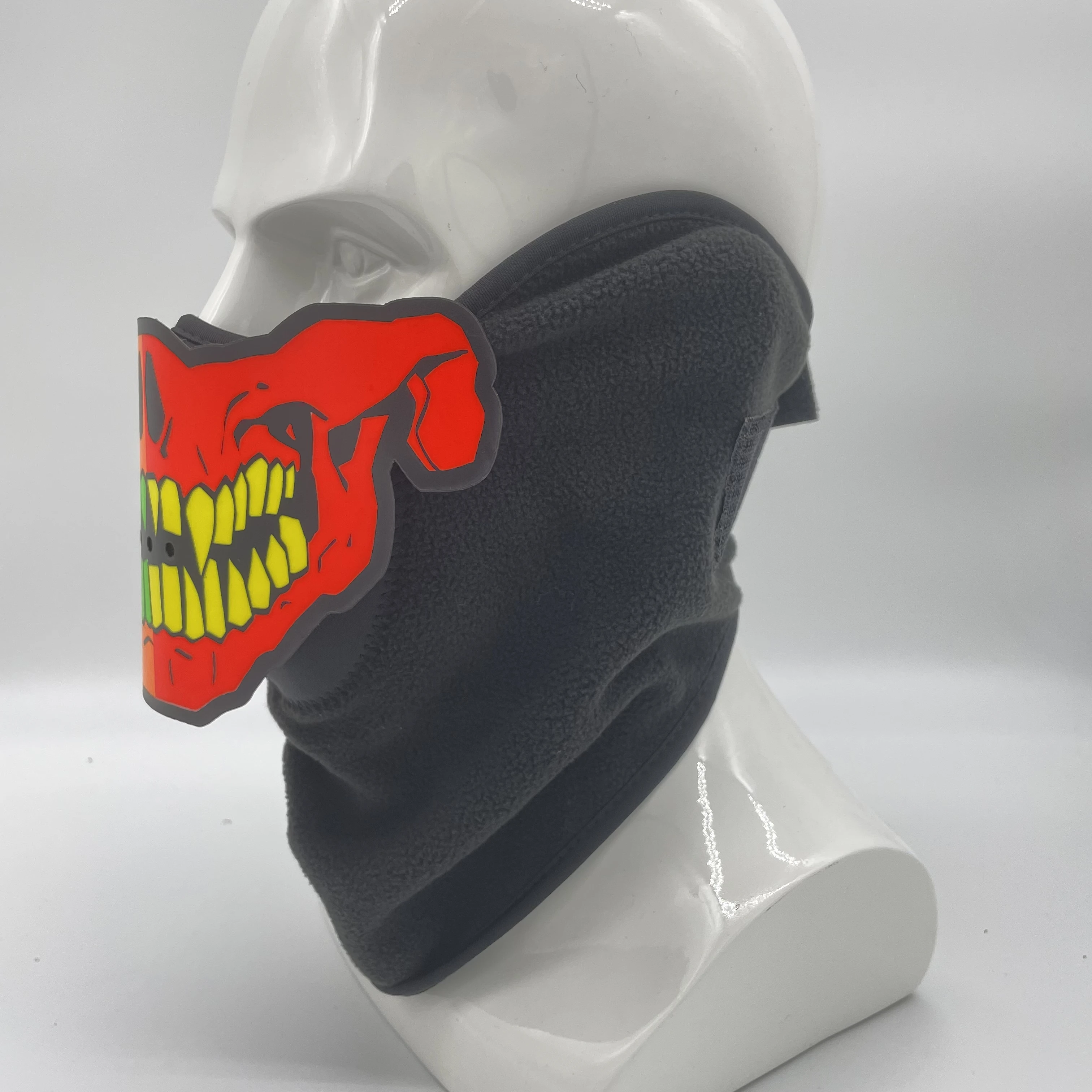 LED Light Up Mask Subzero Sound Reactive Cyberpunk Edc Rave Mask Festival Halloween Neon Glow Horror Face Mask