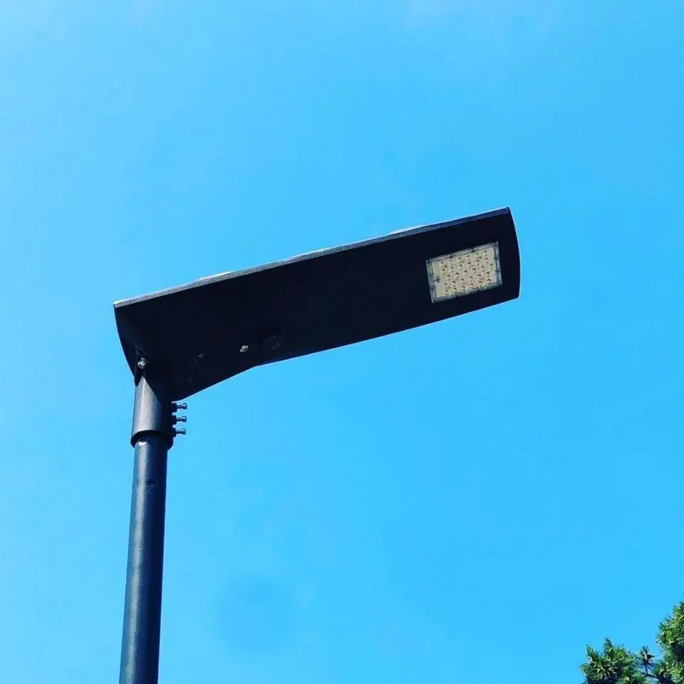 High Lumen Street Lamp microwave Sensors Waterproof Outdoor Ip65 Abs 20w 30w 40w 50w All In One Led Solar Street Light