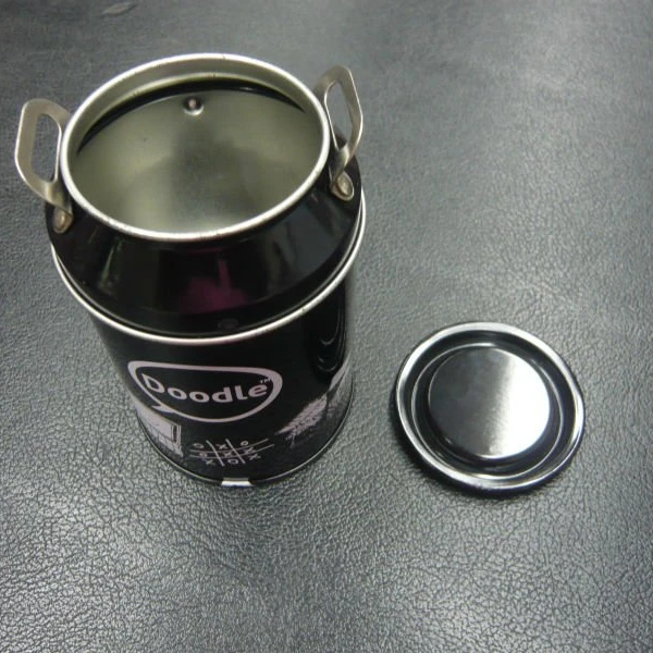 Milk Tin Can with sharpener, Milk Shaped Tin