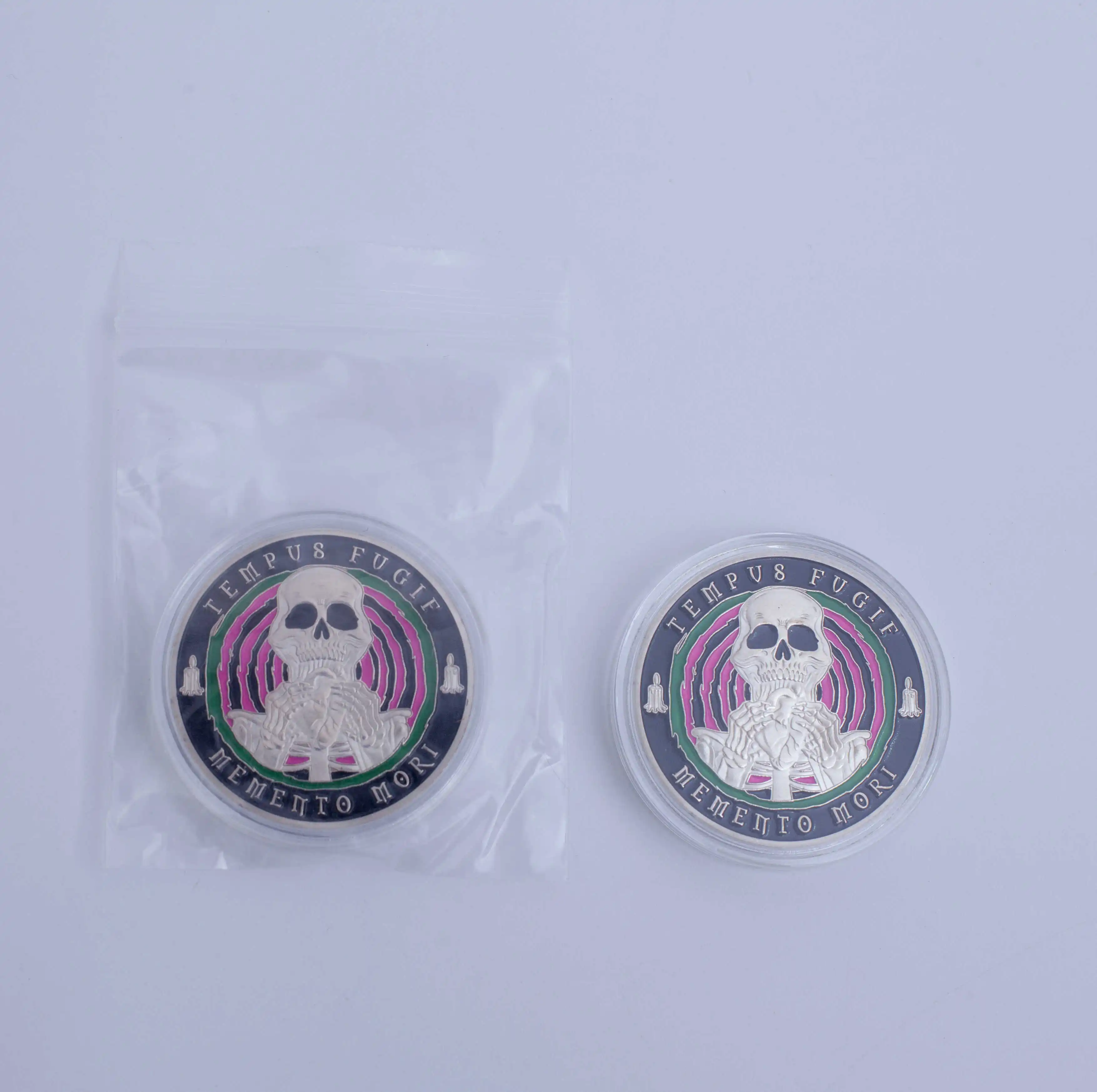 Halloween Skull Dark Knight Antique Silver Commemorative Cameo Collectible Coins Factory Direct Wholesale