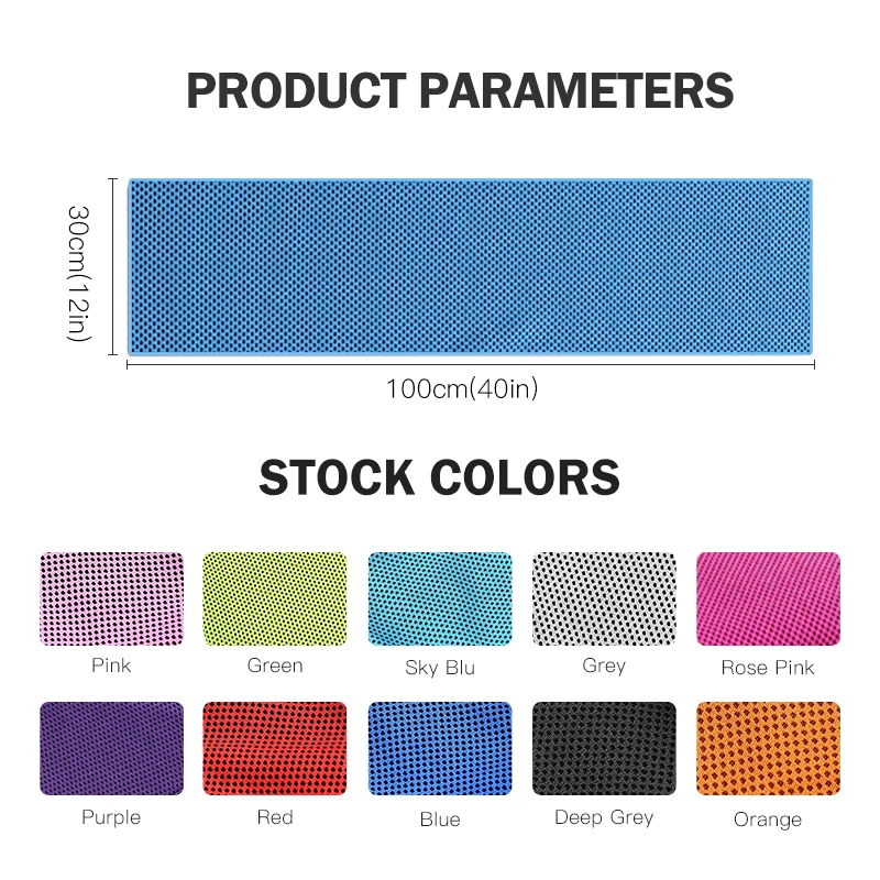 Wholesale gym sports towel quick dry and cooling custom cooling towels microfiber cool sports ice towel