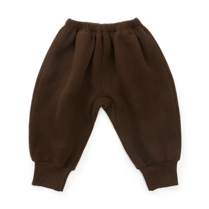 Hot Sale Baby Clothes Solid Color Pants & Shorts Warm Toddler Girls Soft Fleece Fabric Kids Pants