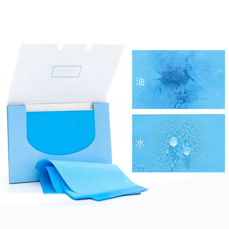 blue facial face tissue paper oil control film oil absorbing paper For face