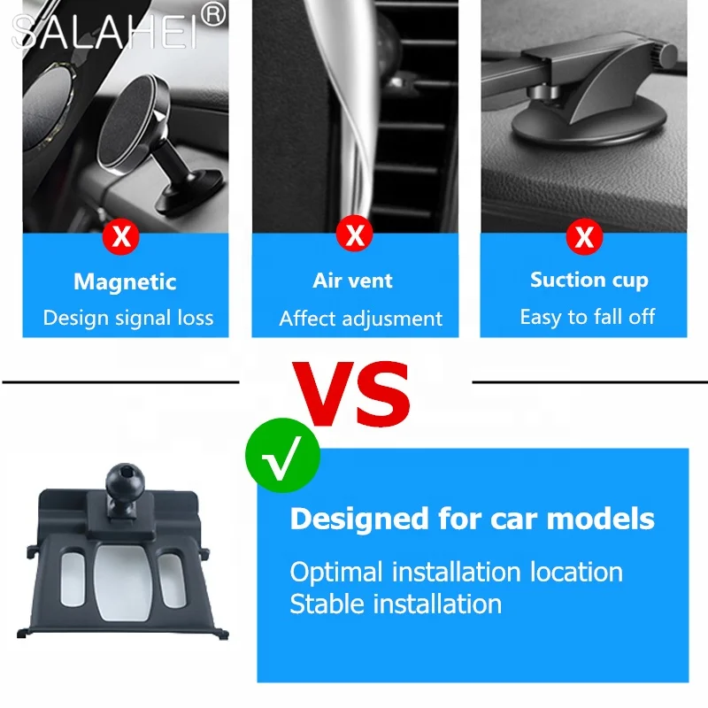 Mirror ABS Aluminum Alloy Mobile Phone Holder For BMW X1 X2 F47 F48 2016-2020 Accessories Car Air Vent Stand Mount Cradle Clip