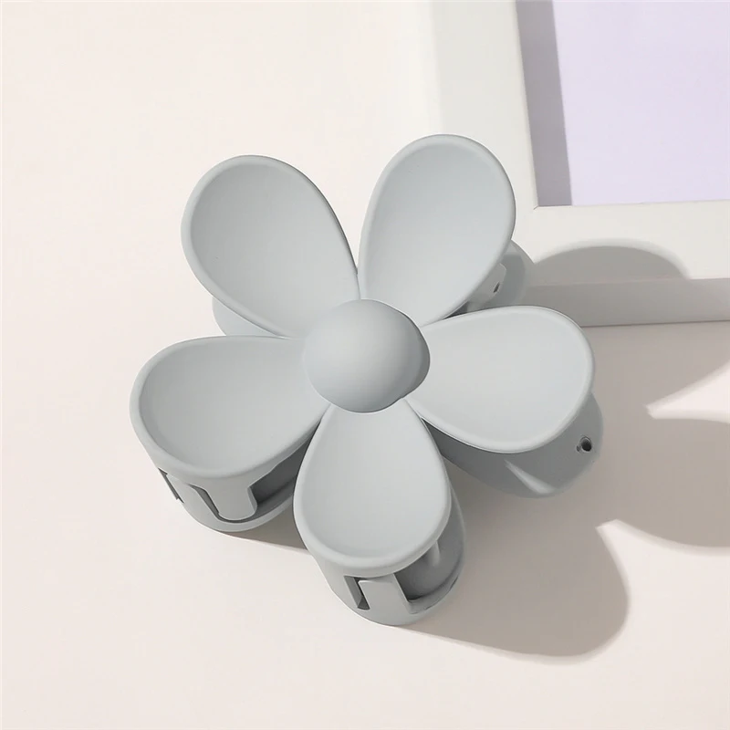 Custom Candy Color Sweet Grab Clip Hairpin Resin Plastic Transparent Hair Claw Clips Hair Accessories Flower Daisy Hair Claw