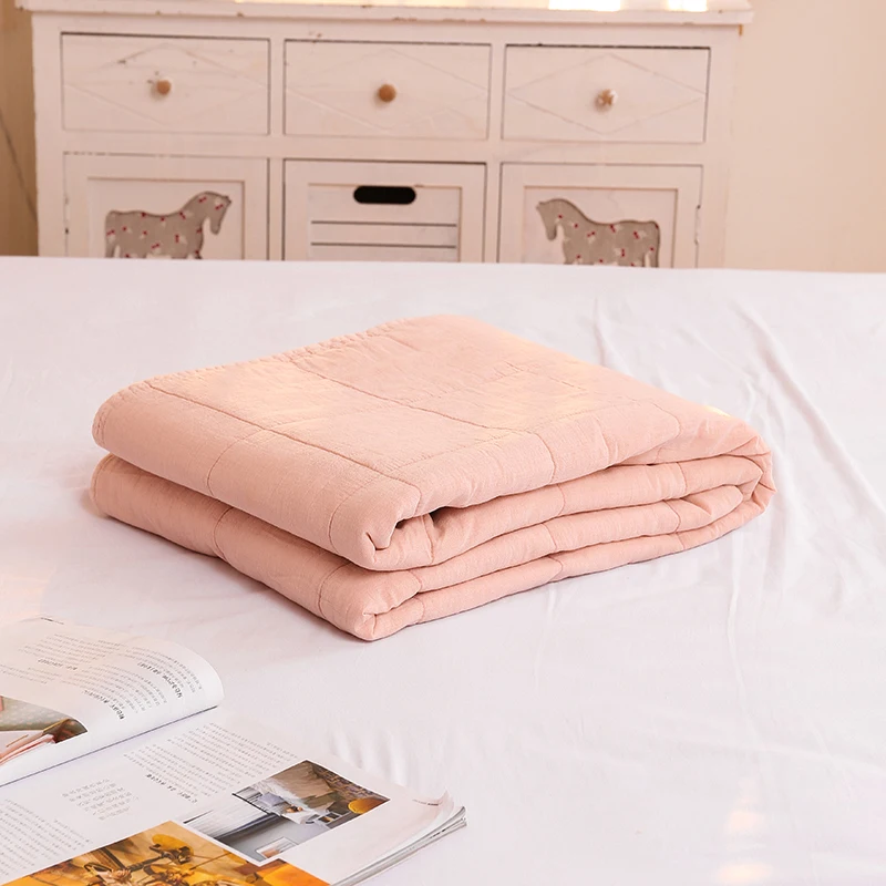 Spring and summer spray cotton blanket office nap quilt bed air conditioning cover leg blanket thin