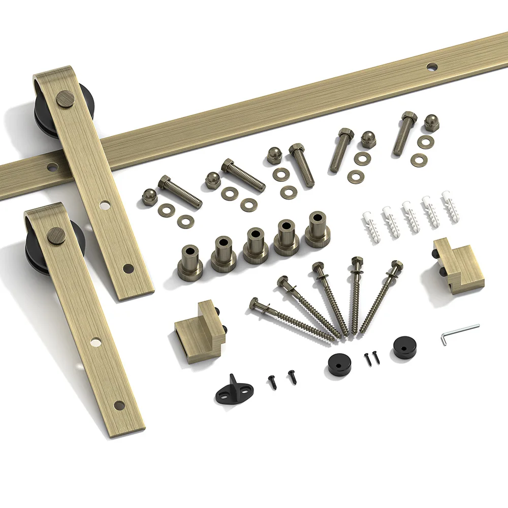 Professional Manufacturer Heavy Duty Barn Door Kits Bronze Steries Sliding Barn Door Hardware
