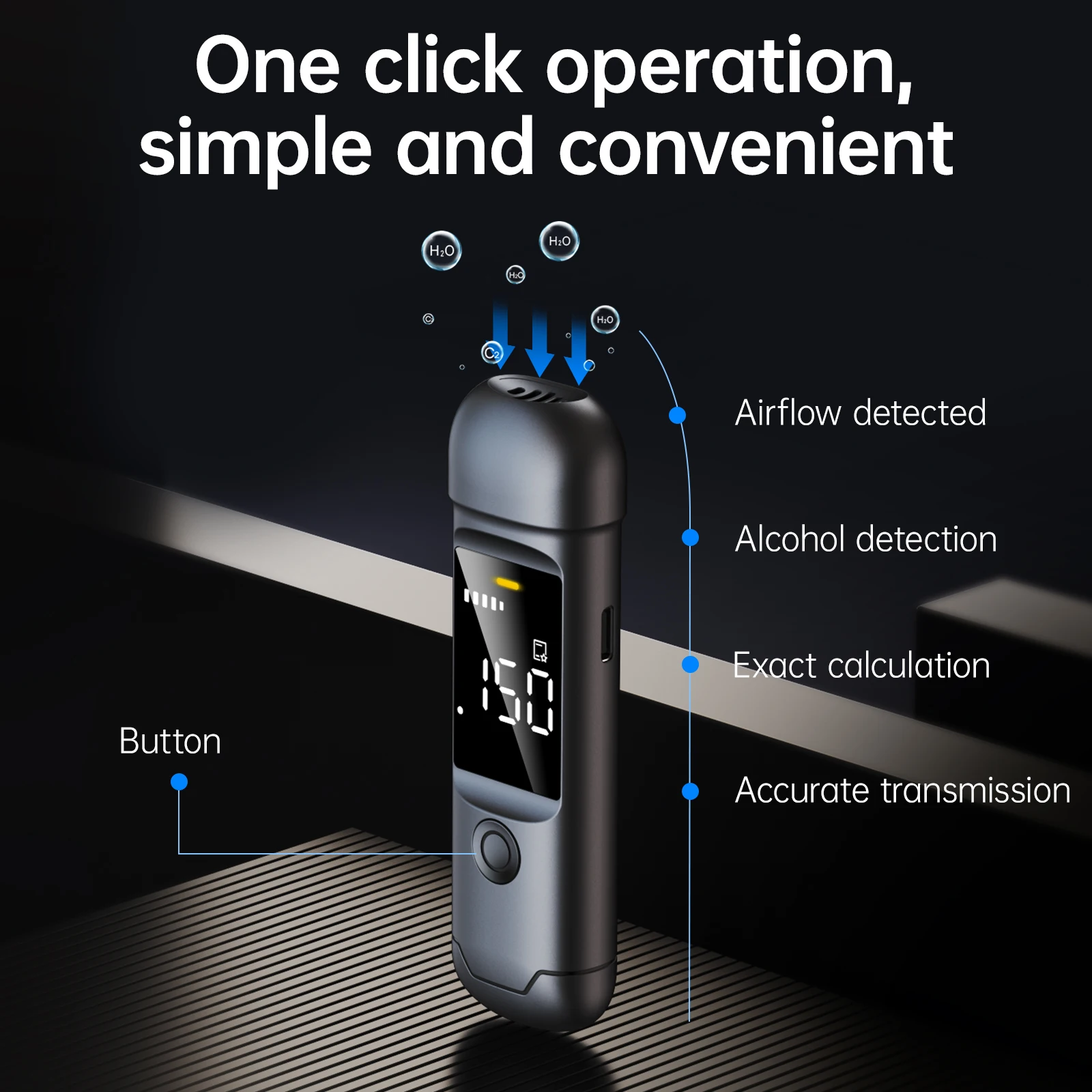 Europe High-precision Portable Digital Alcohol Meter Breathalyzer Alco Tester Breath Testers Alcohol Checker Alcoholic Detector