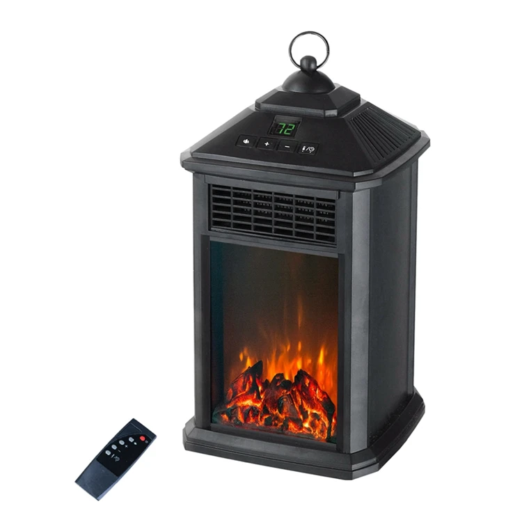 400W electric mini freestanding lantern fireplace heater