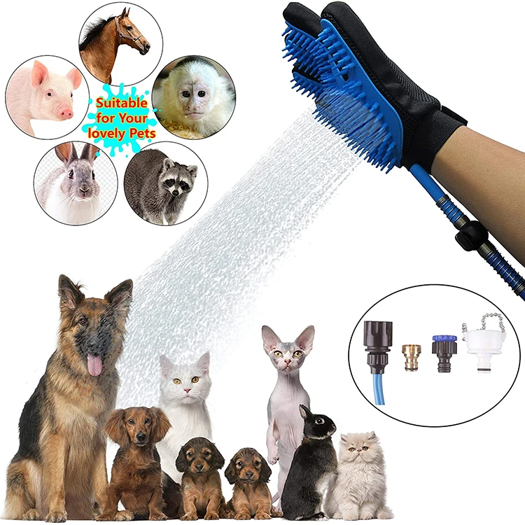 
Pet Washing Grooming Tools Dog Cat Massage Shower Sprayer Hair Remover Brush Glove,silicone Pet Bath Grooming Glove 