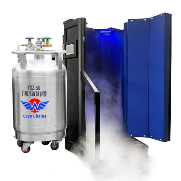 CE Certified YDZ 300 Liter Low Pressure Liquid Nitrogen Filling Tank For Cryosauna
