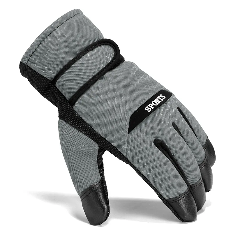 Men Women Winter Cotton Gloves  Extra Thick with Fleece Wind-Proof and Cold Protection Non-Slip Riding MotorcycleGloves