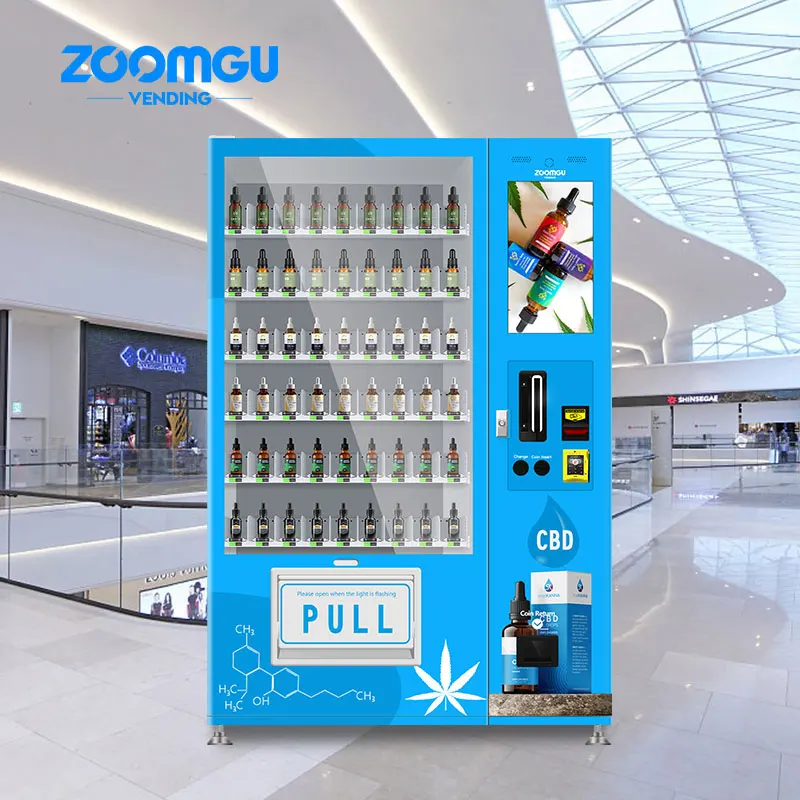  Zoomgu 24 hous самостоятельное обслуживание умная проверка возраста электронная сигарета cbd торговый автомат для улицы с