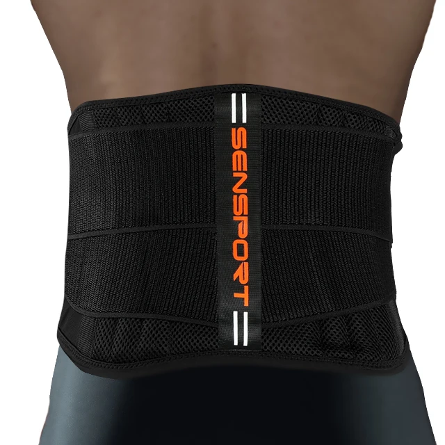 High Quality Custom Lower Spine Back Support Brace Belt Full Adjustable Breathable Polyester Nylon Training Back Pain Relief
