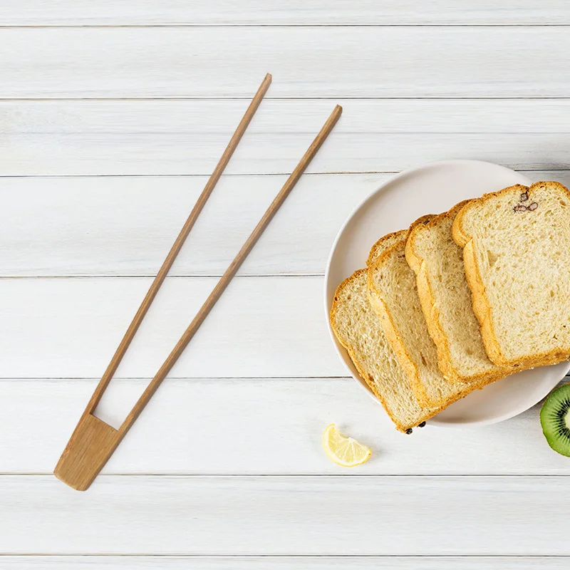 Kitchen Toaster Food Bar Barbecue Baking Tools Bamboo Tweezers Kitchen Gadgets Bamboo Food Tongs for Food