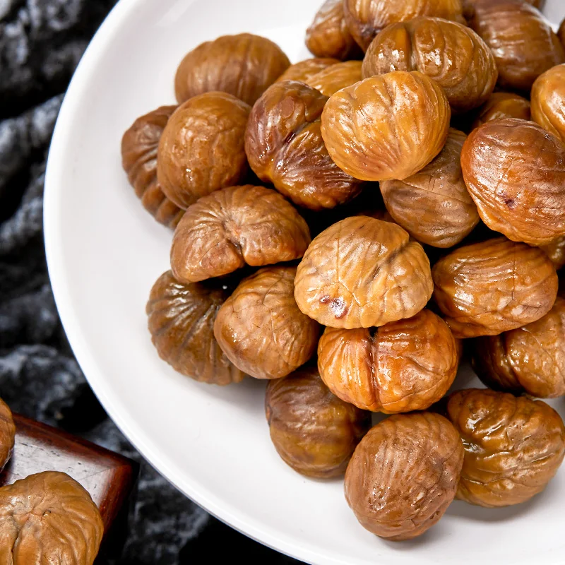Hot sale whole chestnuts roasted & peeled organic sweet baked chestnuts food