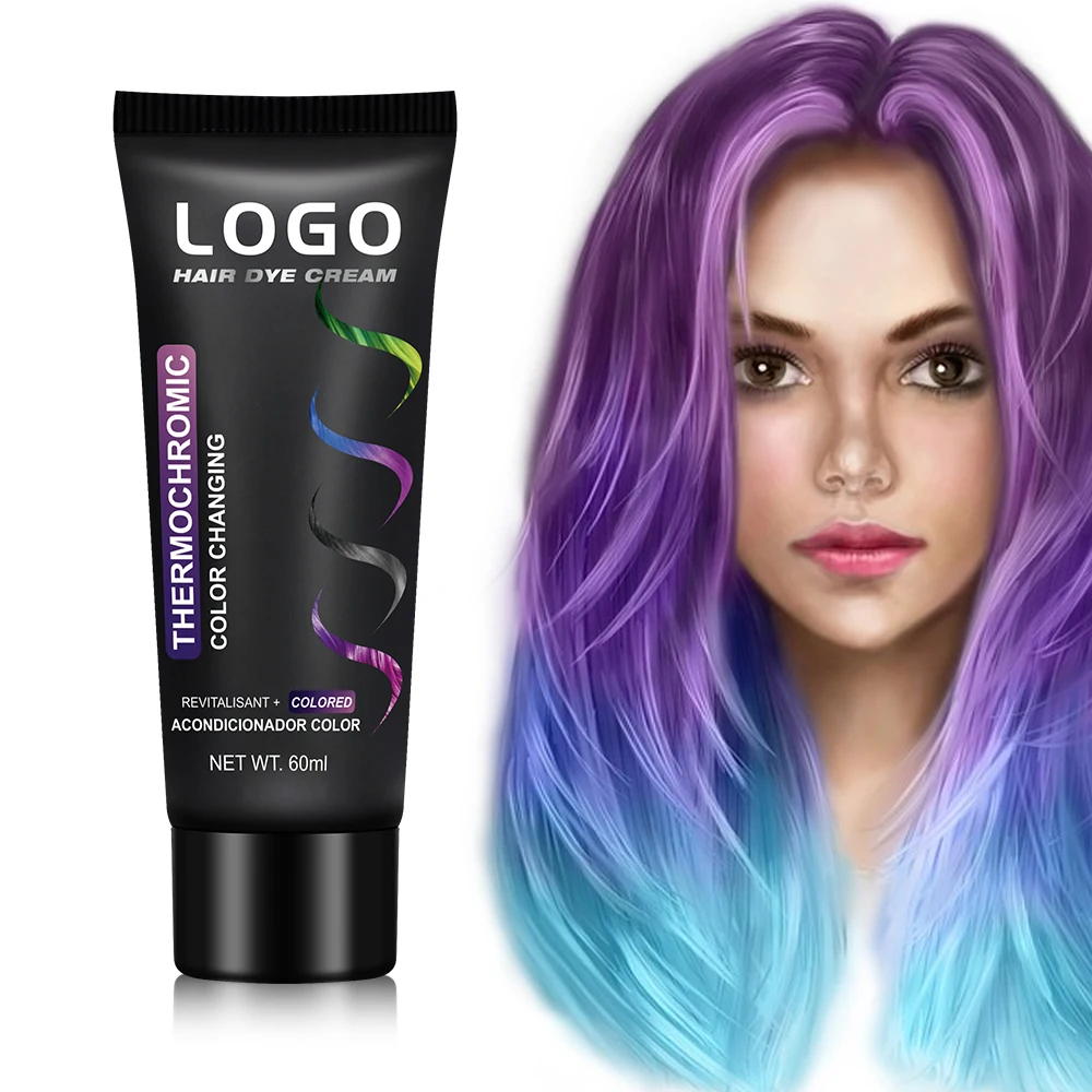 Волшебный Thermochromic изменение цвета чудо термо-зондирования Цвет Крем-краска для волос