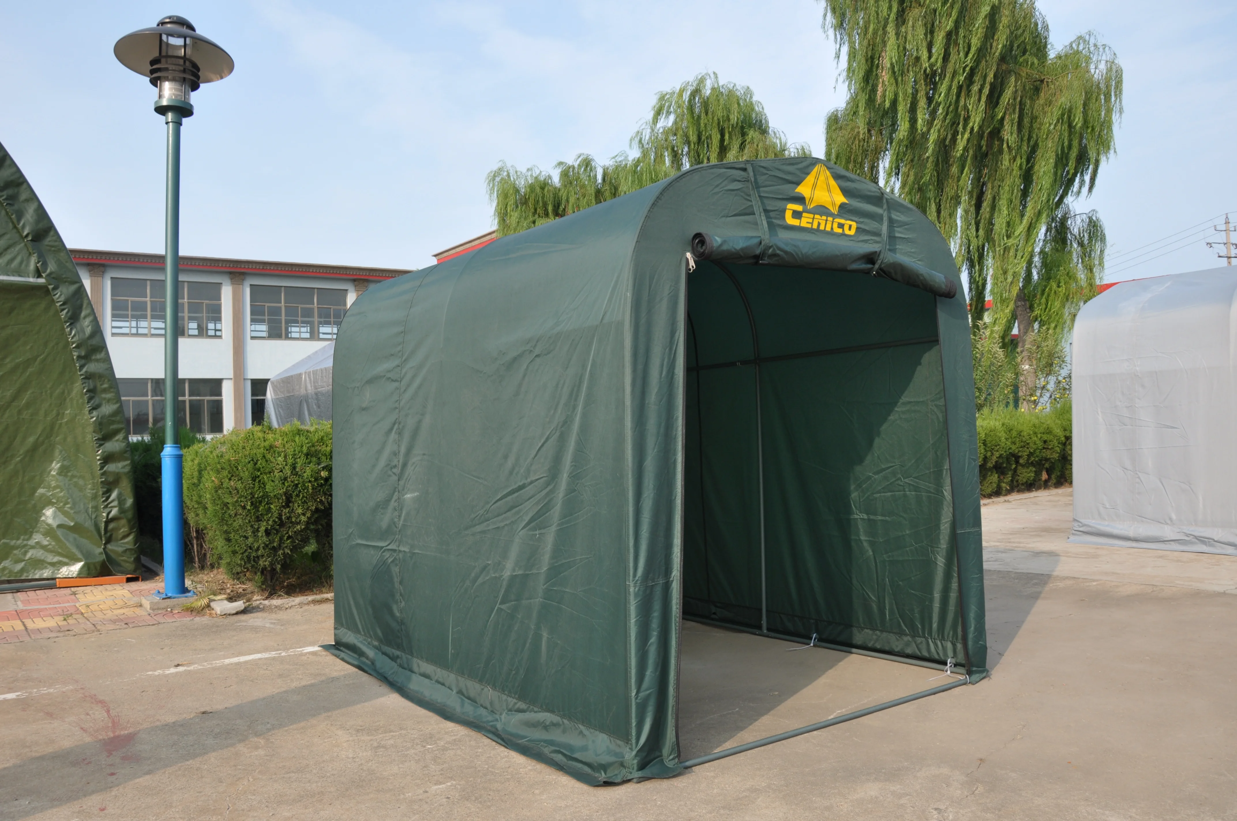 bicycle shelter , storage shed