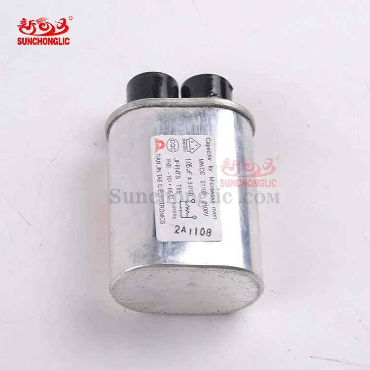 Sunchonglic 2100v ac microwave  capacitor 1.05uf microwave oven capacitor hot sale