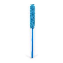 Dry And Wet Chenille Cleaning Duster With EVA Mop Plate And Telescopic Steel Handle