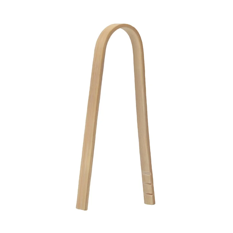 U shape mini disposable  white color bamboo tongs