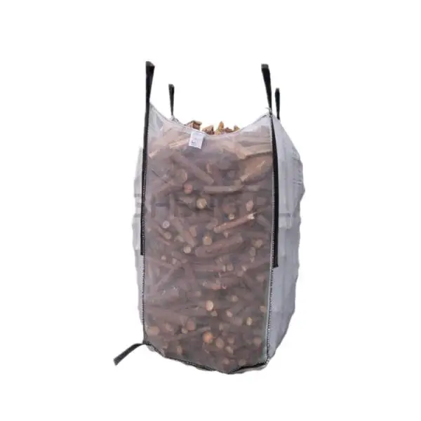 Firewood big bags used for packing firewood bulk jumbo bag super sack mesh and ventilated fabric