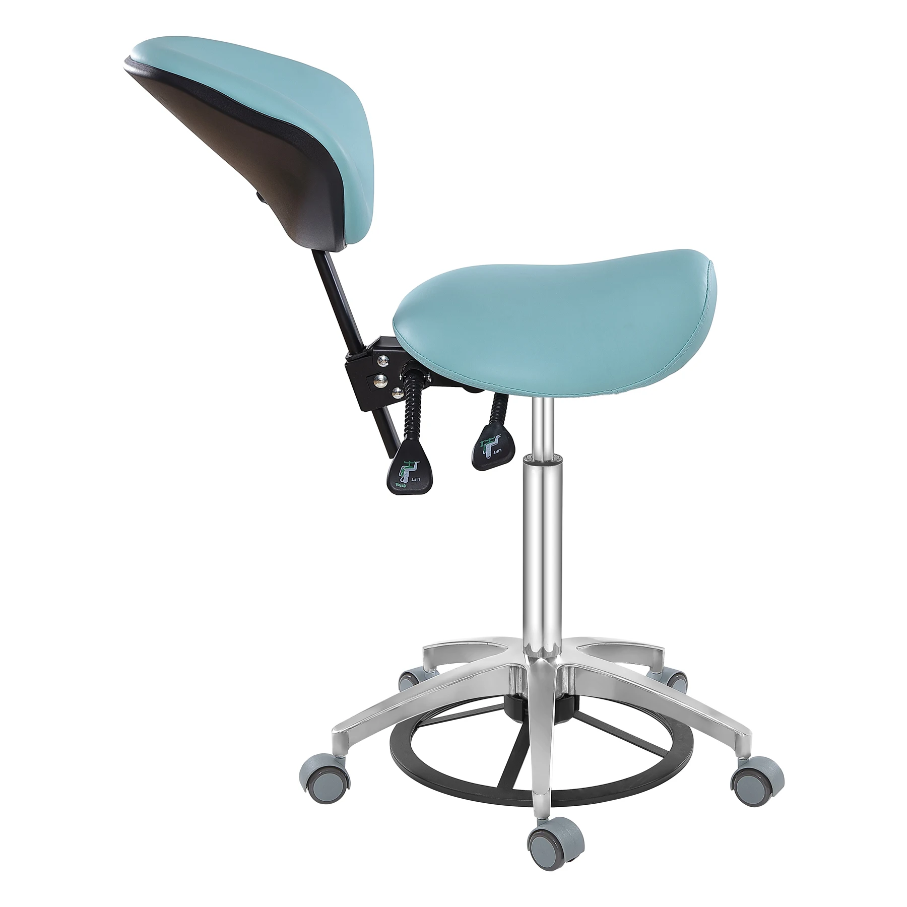 Antluplus Medical Stool Saddle Chair Hospital Chair with tilting function Saddle Stool Ergonomic Dental Saddle Stool