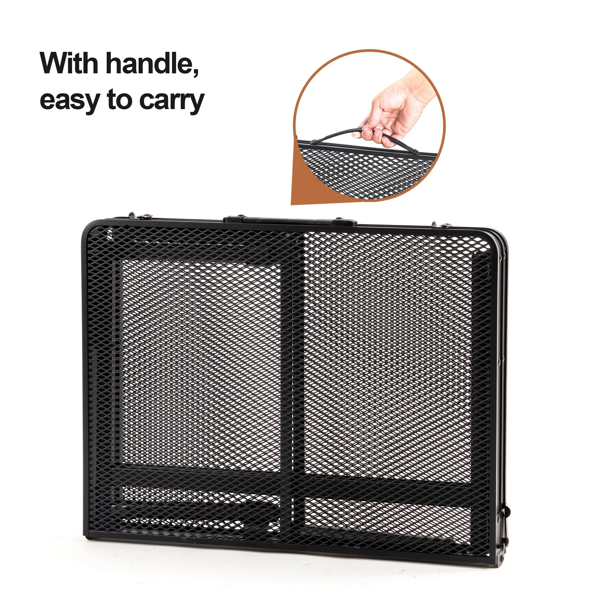 Folding Camping Table Mesh Bag, Side-Pocket Lightweight, Carry Handle for Ou