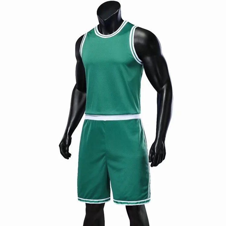 Custom Logo Sportswear Breathable Basketball Clothing Suit Summer Basketball Vest And Shorts 2 Pieces Man  Basketball Uniform