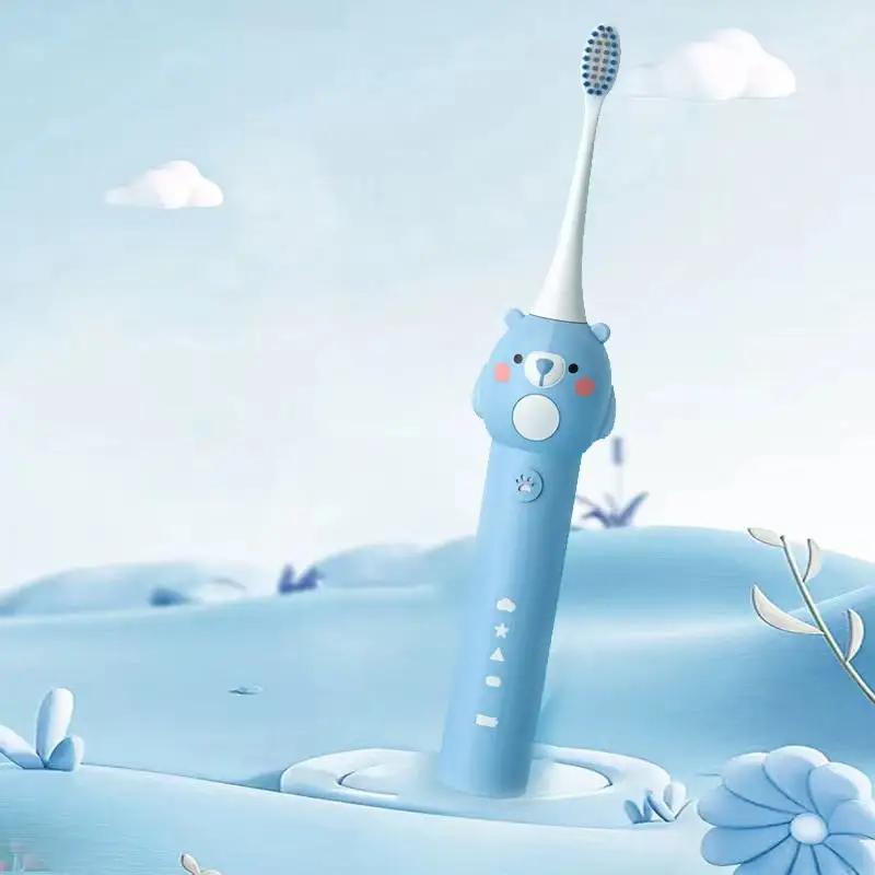 Лидер продаж водонепроницаемая звуковая зубная щетка детская умная для детей
