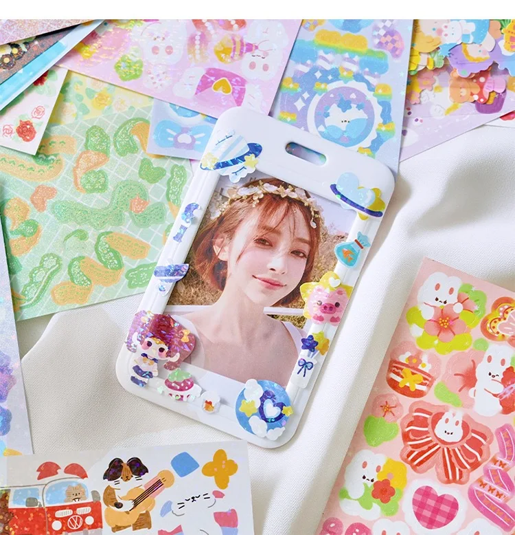 Stock 10pcs/set Promotional waterproof sticker sheet Decorative PVC anime DIY Toy Card Scrapbooking Handbook kawaii sticker