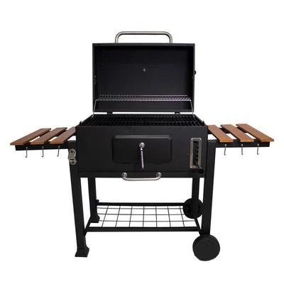 bbq grill table Portable Trolley Smoker Charcoal BBQ Grill Trolley with Practical Wheels