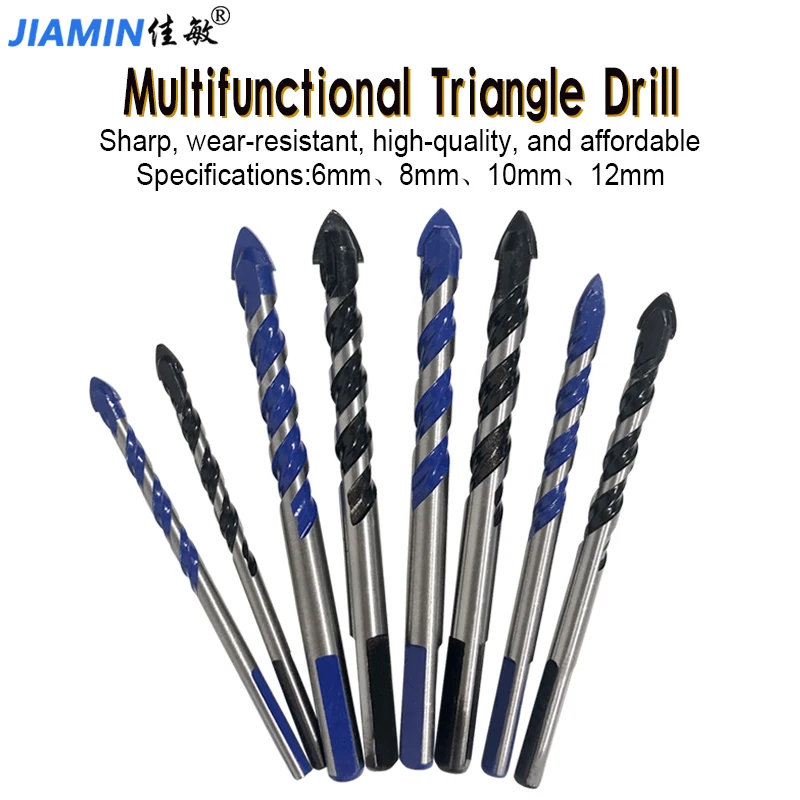 multifunctional tungsten carbide hard alloy material triangular drill bits,used for ceramic tiles, walls,rock panels, marble