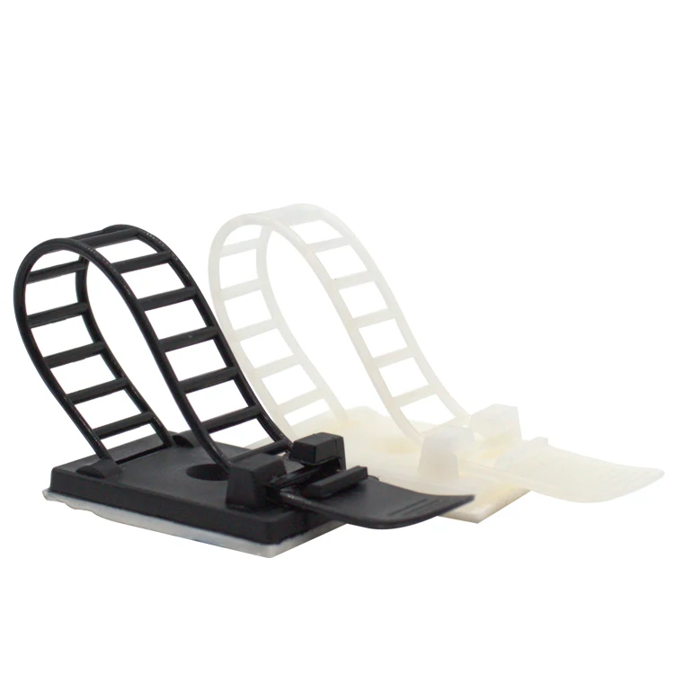 100PCS 3M Self adhesive adjustable buckle type cable fixing seat cable clips wire harness clamp 100PCS Wholesale