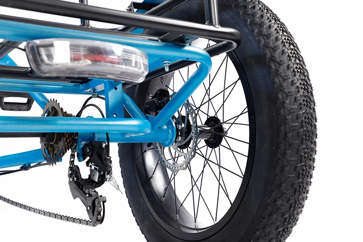 ZUKKA 20 Inch Fat Tire Electric Tricycle Alloy Frame E-Trike With Front Hub Motor 36V500W and 15Ah Lithium Battery