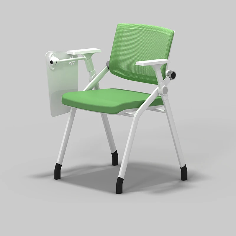 Portable Folding Conference Room Chairs Meeting Room Training Foldable Office Chair with Table Writing Board