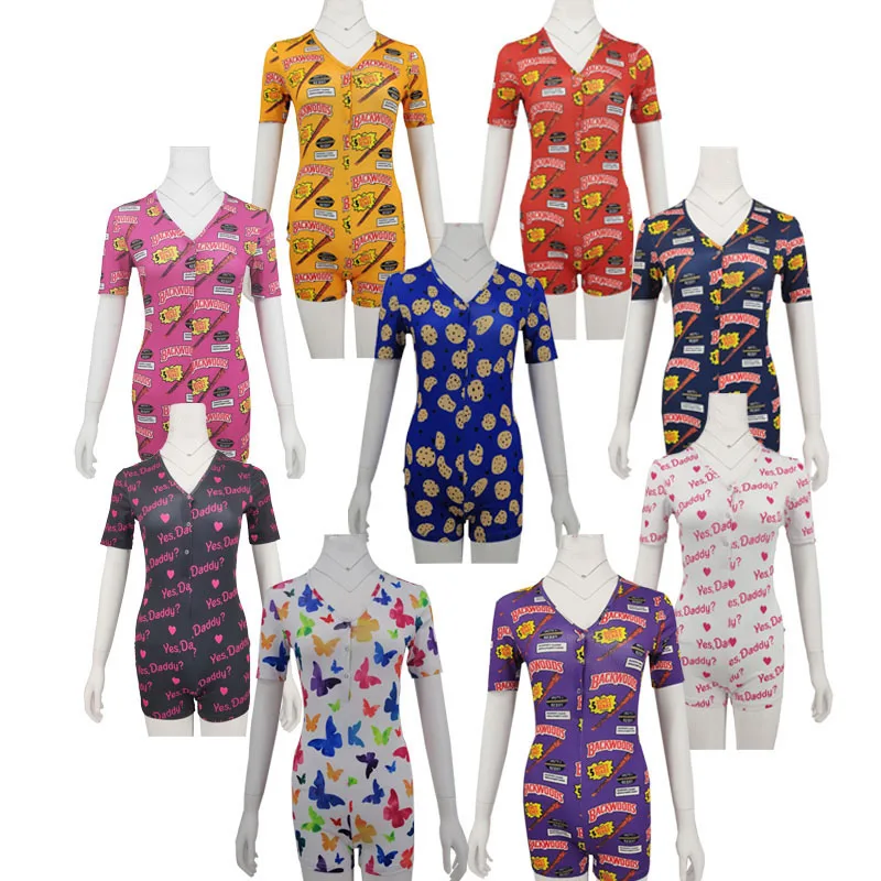 Wholesale women designer onesie for women pajamas backwoods onesie adult pajamas