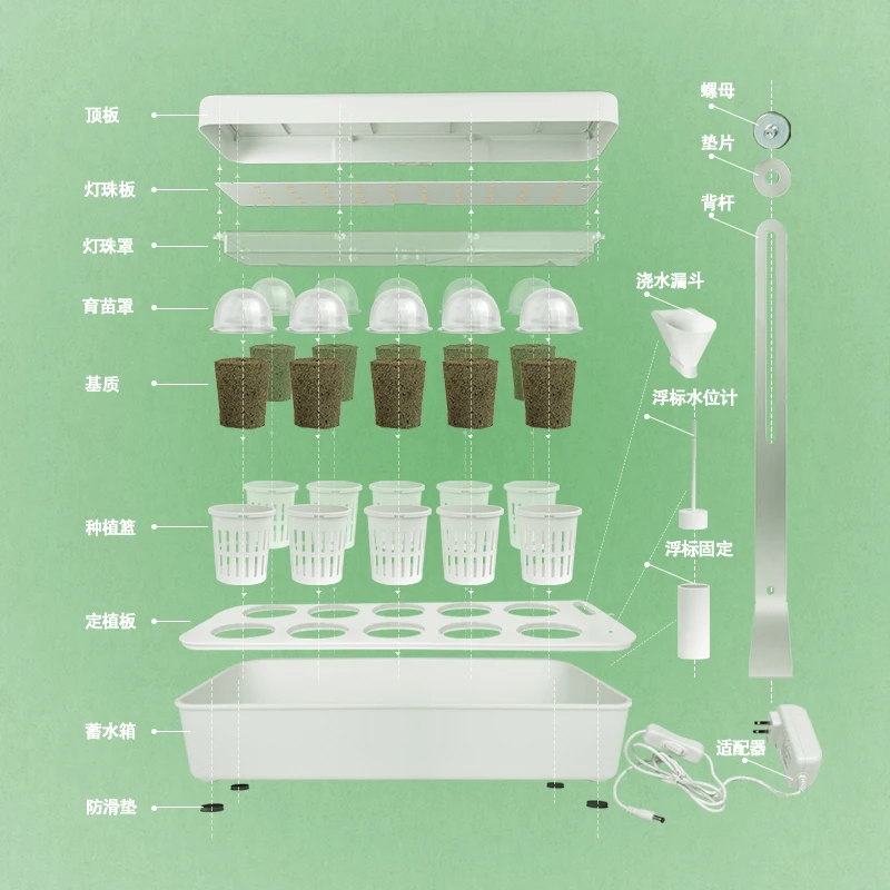 JNC Minigarden morino flower pot plant Indoor kit aero garden kit planter garden indoor led 10 pods