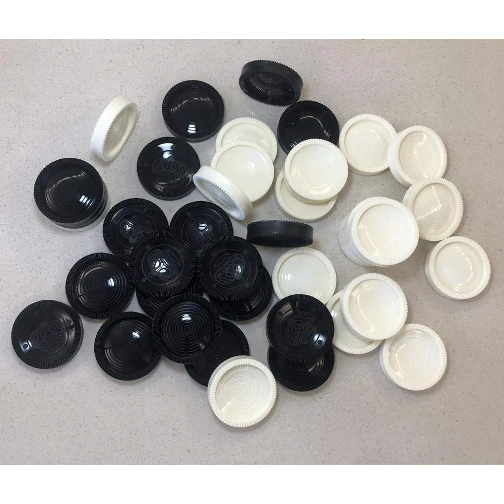 Plastic Checkers Games Pieces and Draughts Games Pieces and Backgammon Games Pieces, Size: Dia.4.5cm with thickness 1cm, 5.5gram