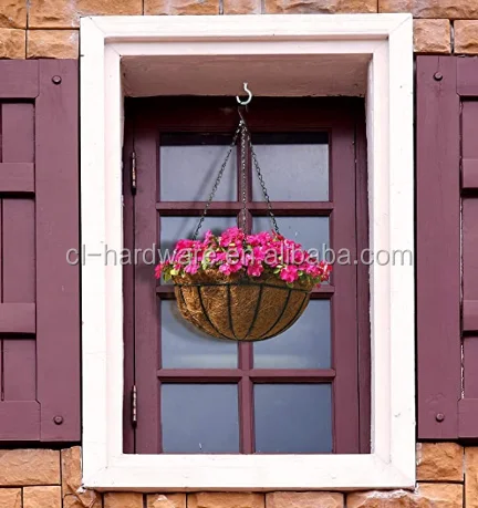 Utility Double Hooks 8 Pcs Steel Bucket Bracket Non-Slip Rubber Tool Hooks for Bulk Items, Bicycles