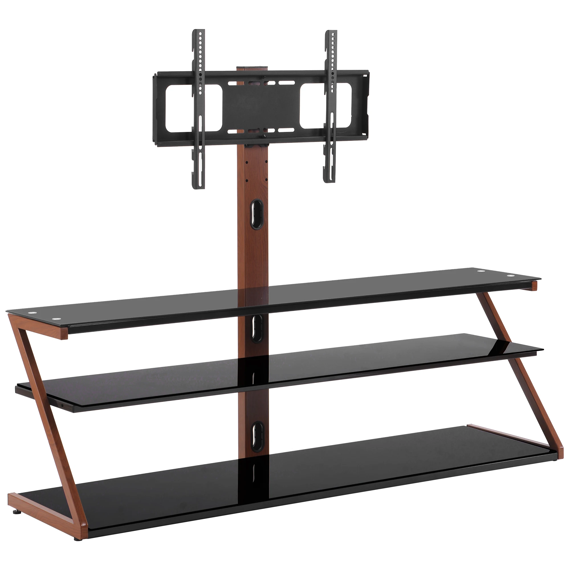 Luxury Modern Appearance and Home Furniture Led Glass Television Stand Design / Modern Bedroom Wood TV Stand Cabinet