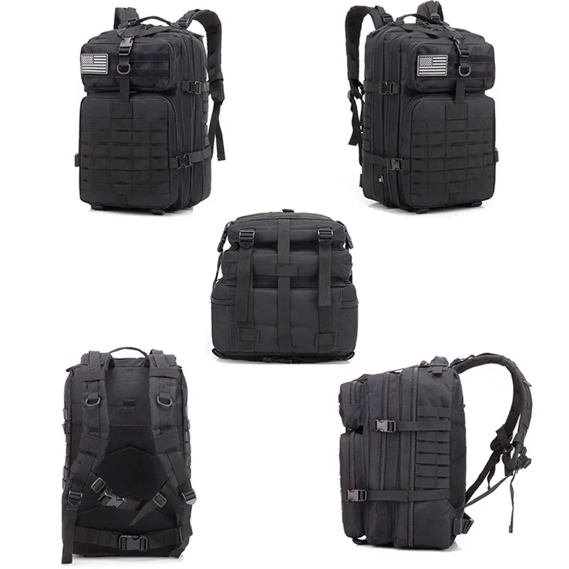 45L Camouflage Oxford Climbing Camping  Travelling Oxford Molle Rucksacks Hiking Tactical Backpack