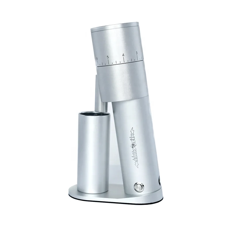 Mischief Workshop Silver Electric Coffee Grinder 38mm Burr Household Coffee Bean Grinder Coffee Miller Grinder Espresso