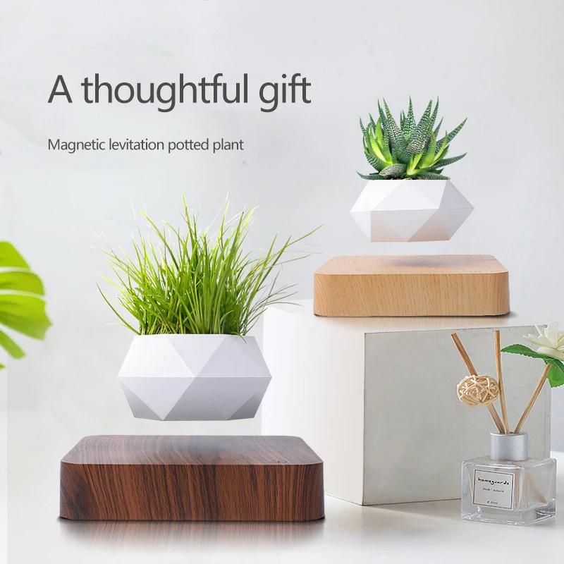 Magnetic Levitating Flower Pot Levitating Plant Pot for Plants Bonsai Planter Electric DIY flower pot suspension