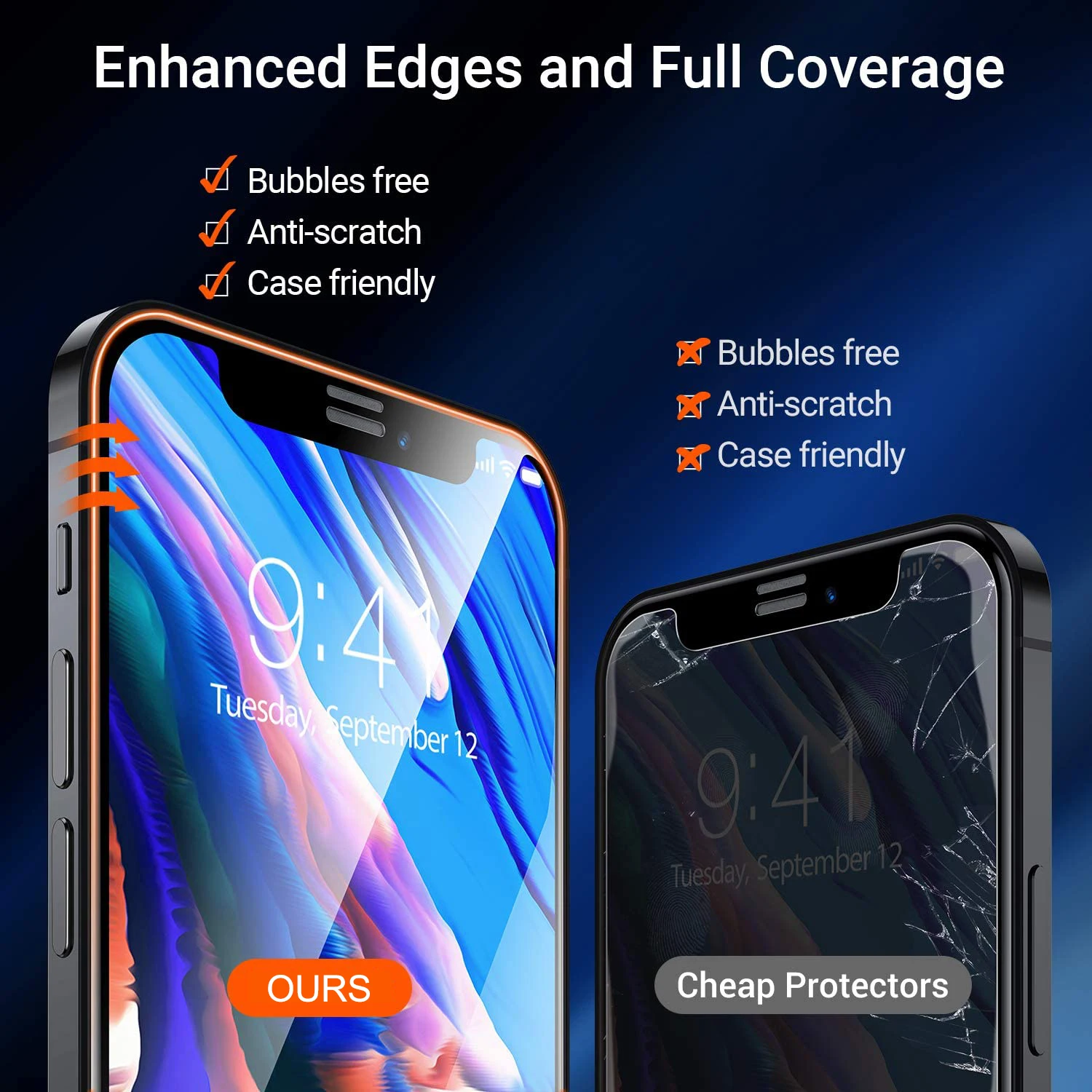  Защита экрана для iPhone 12 pro max 2.5D 9H закаленное стекло iP 11 защита с полным покрытием Закаленные стекла сотового