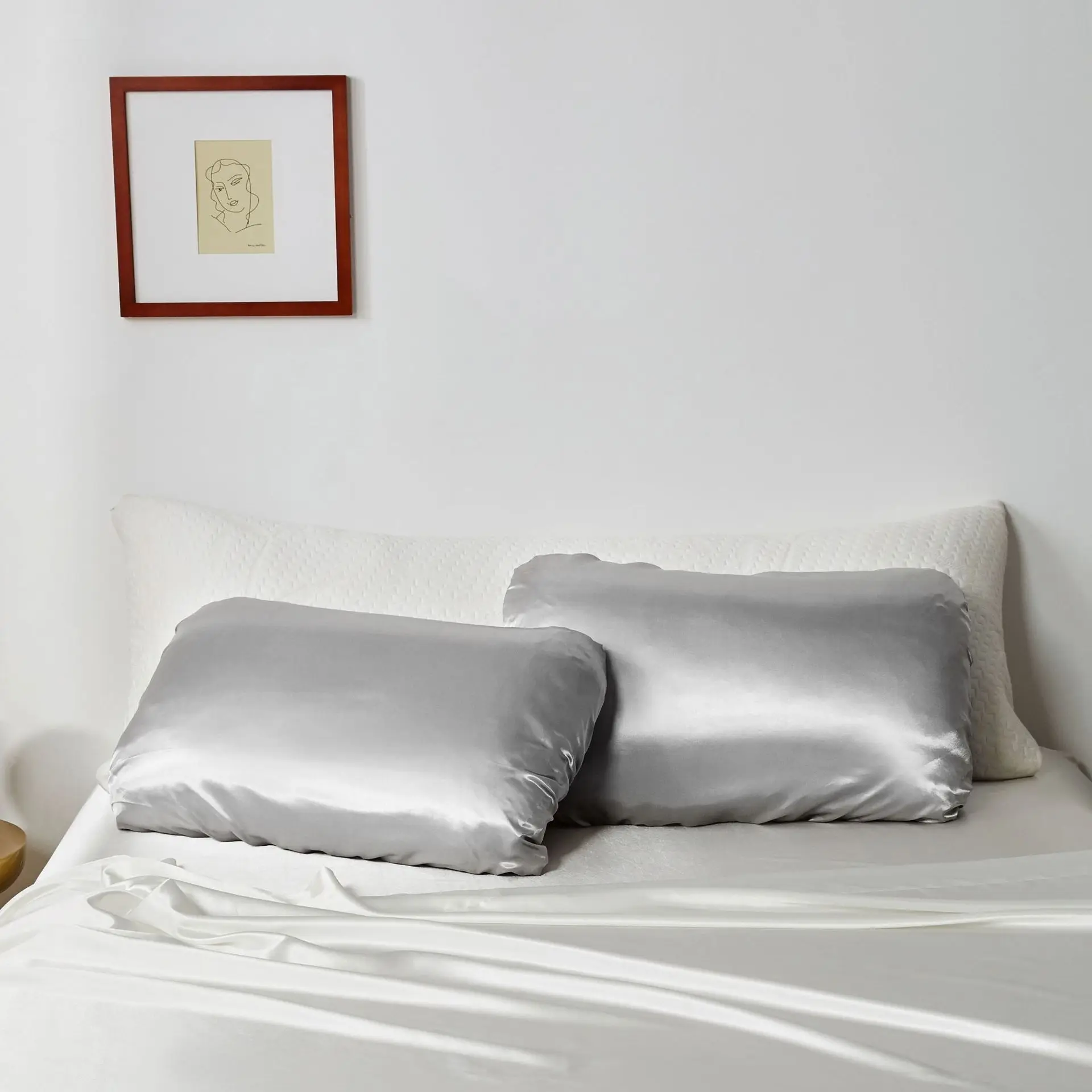 custom Bonnet silky satin  Pillowcase  Low MOQ Reversible Elastic Silky  Pillow Cases